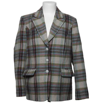 Blazer (Beige, Blue, Multicolored) from Mona Wool