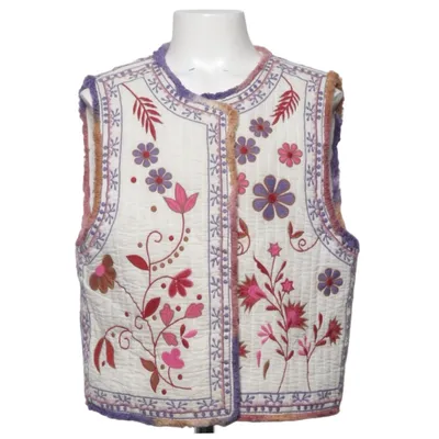 Outer vest (Beige, Multicolored) from Zara Cotton