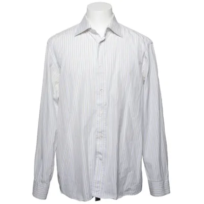 Shirt (Wit, Blauw, Bruin) van Canali Katoen