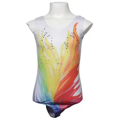 Justaucorps de gymnastique (Blanc, Multicolore)