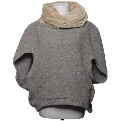 Kortärmad huvtröja (Grå, Beige) från Bleifrei Polyester, Ull