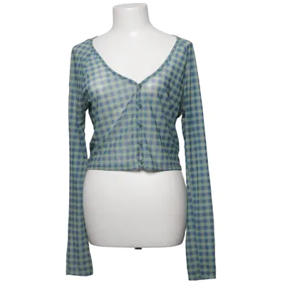 Top (Blauw, Groen) van Weekday Elastaan, Polyester