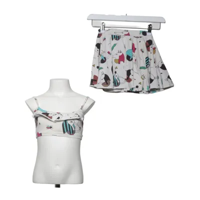 Set (White, Multicolored) from Raspberry Republic Elastane, Organic cotton