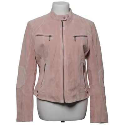 Läderjacka (Rosa) från Saki Collection Skinn, Polyester