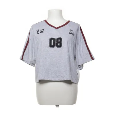 Baseballtröja (Grå, Röd) från Messy Bun Just Chillin' Bomull, Polyester