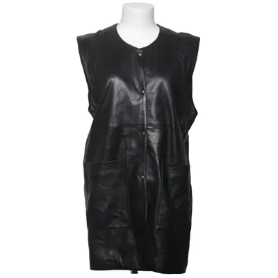 Leather vest (Black) from SAND Acetate, Viscose