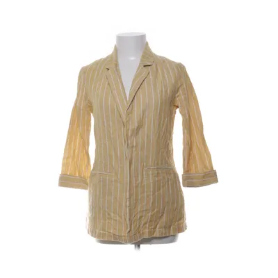Blazer (Beige, Hvid) fra ONLY Blue Denim Bomuld, Linned