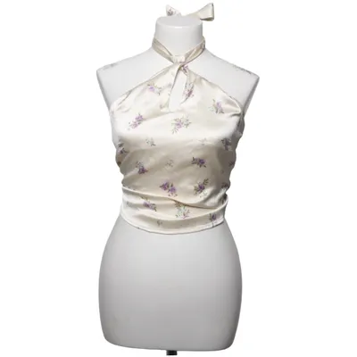 Haltertop (Beige, Meerkleurig) van Gina Tricot Elastaan, Polyester