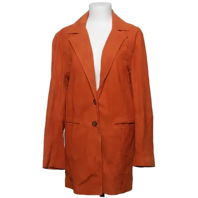 Læderblazer (Orange) fra STR Læder, Polyester