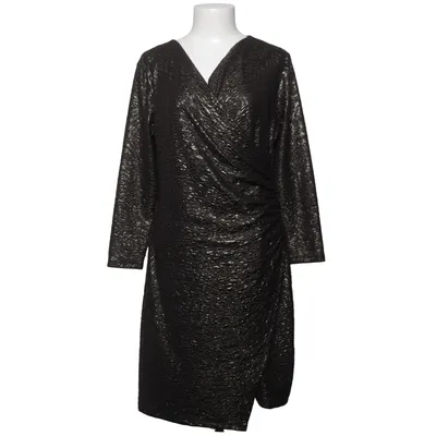 Wrap dress (Black, Gold) from Pearl Elastane, Polyester