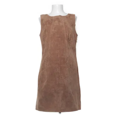 Leren jurk (Bruin) van Grain de Malice Leer, Polyester