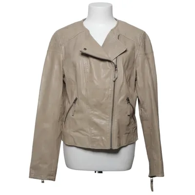 Biker jacket (Beige) from Levinsky Cotton, Leather, Polyester