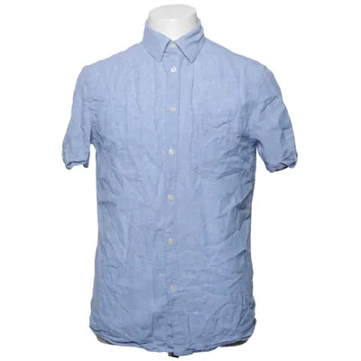 Short sleeve shirt (Blue) from H&M Man Linen, Cotton