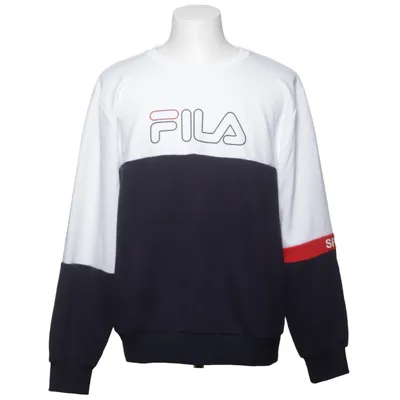 Sweatshirt (Blue, White, Red) from Fila Cotton, Polyester