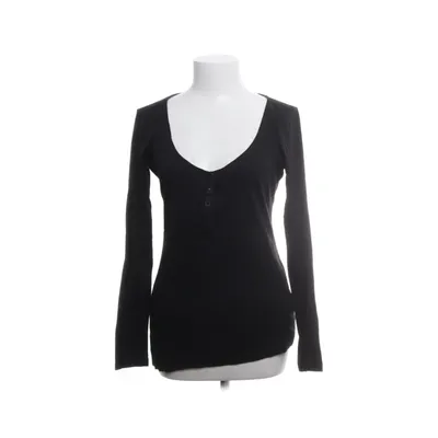 Henley shirt (Zwart) van H&M Basic Katoen, Elastaan