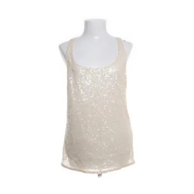 Tanktop  (Beige, Hvid) fra Zara Trafaluc Collection Viscose