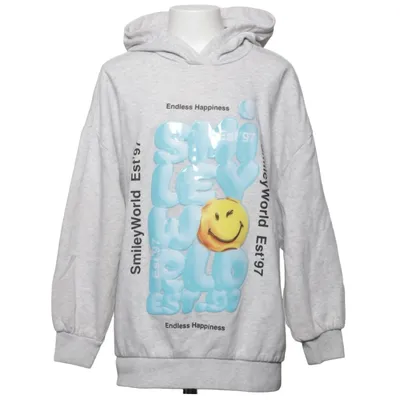 Capuchon sweater (Grijs) van Smiley World Katoen, Elastaan, Polyester