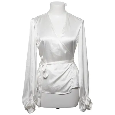 Blouse portefeuille (Blanc) de Object Polyester