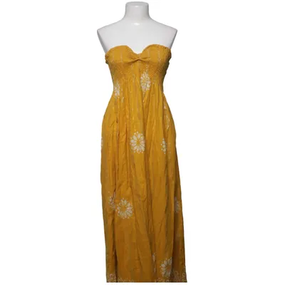 Maxi dress (Yellow) from Derek Heart Cotton, Metallic fiber