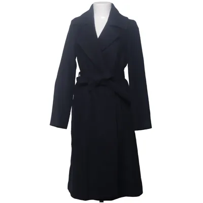 Frakke (Blå) fra Simple Kashmir, Polyester, Viscose, Uld