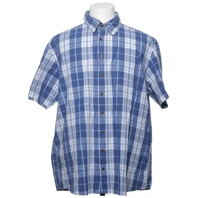 Kortärmad skjorta (Blå, Vit) från Dressmann Bomull, Polyester