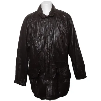 Leather jacket (Brown) from Montes Acetate, Acrylic, Leather, Polyester