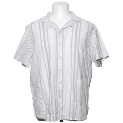 Korte mouwen shirt (Wit, Grijs) van Dressmann Katoen, Linnen