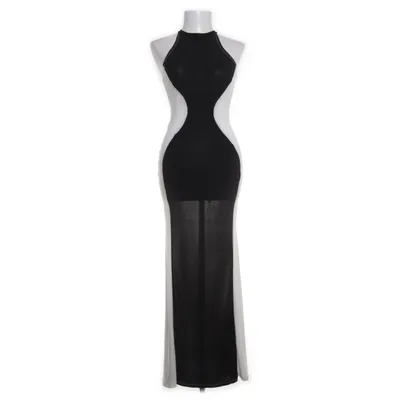 Maxi dress (Black, White) from Blue Vanilla Elastane, Polyester
