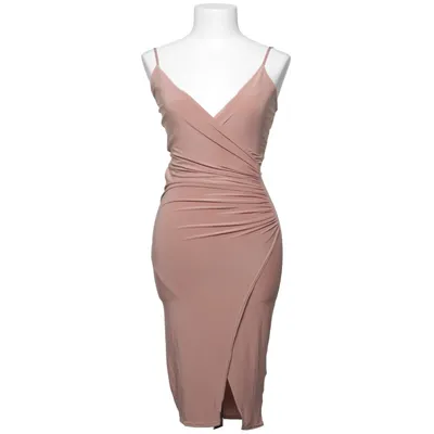 Wrap dress (Beige) from Missi London Elastane, Polyester
