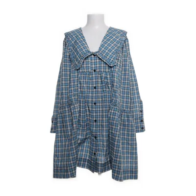 Dress (Blue) from Ganni Cotton, Polyamide, Polyester