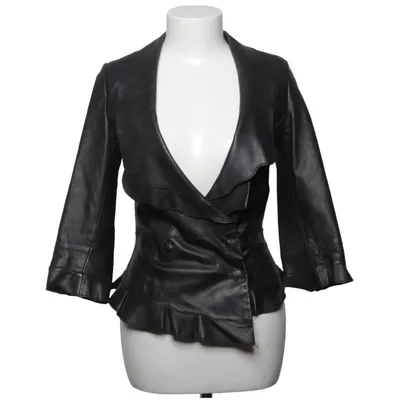 Leren jack (Zwart) van Claire.dk Leer, Polyester