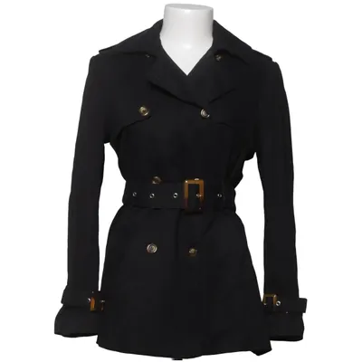 Trenchcoat (Zwart) van Mint & Berry Katoen, Elastaan, Polyester