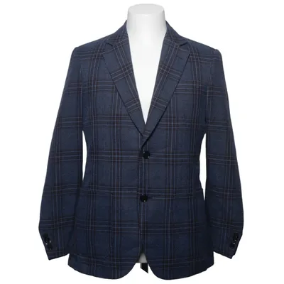 Blazer (Blue, Brown) from Dan John Cotton, Polyester, Viscose, Wool