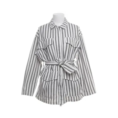Denim jacket (White, Black) from Monki Cotton