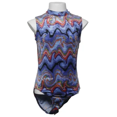Justaucorps de gymnastique (Bleu, Multicolore) de Milano Élasthane, Polyamide