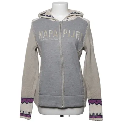 Sweat à capuche (Gris, Beige) de Napapijri Coton, Polyester, Laine