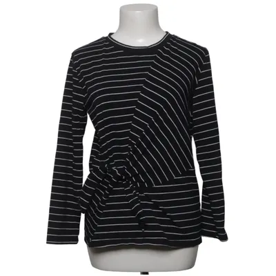 Langærmet t-shirt (Sort, Hvid) fra By Jolima Bomuld, Elastan, Polyester