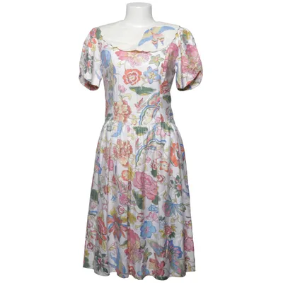 Dress (White, Multicolored) from Leslie Fay