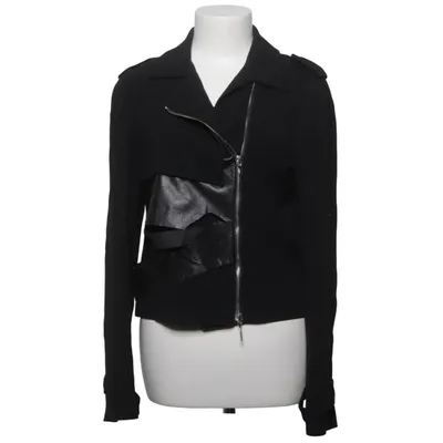Bikerjack (Zwart) van Costume National Acetaat, Cupro, Leer, Zijde, Viscose