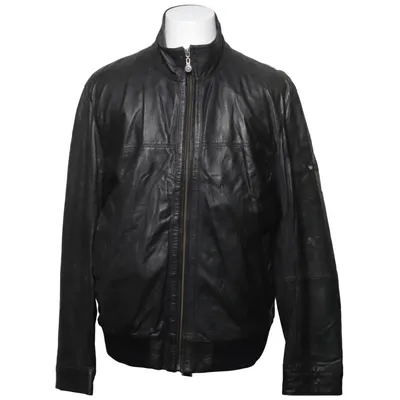 Leren jack (Zwart) van Trapper Leer, Polyamide, Polyester
