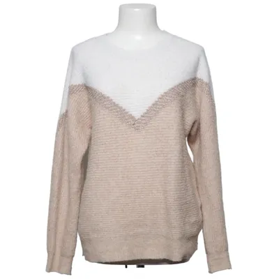 Pull-over (Beige, Blanc) Acrylique, Élasthane, Fibre métallique, Polyester