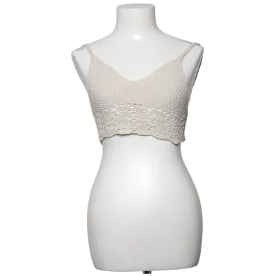 Crop top (Beige) fra Hollister Akryl, Bomuld