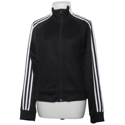 Træningsjakke (Sort, Hvid) fra Adidas Bomuld, Genanvendt polyester