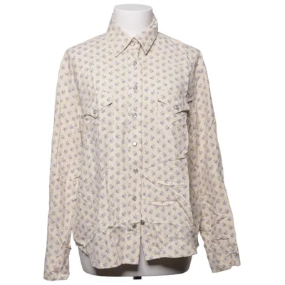 Blouse (Beige, Blue) from Ryan Michelle Silk