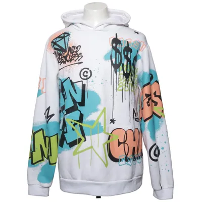 Sweat à capuche (Blanc, Multicolore) de FSBN Coton, Polyester