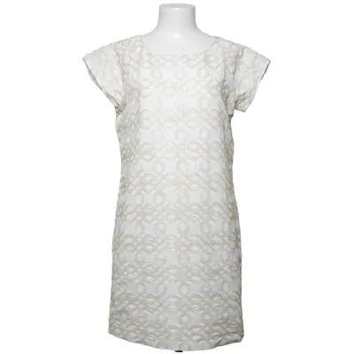 Klänning (Vit, Guldfärgad) från Nexus Polyester