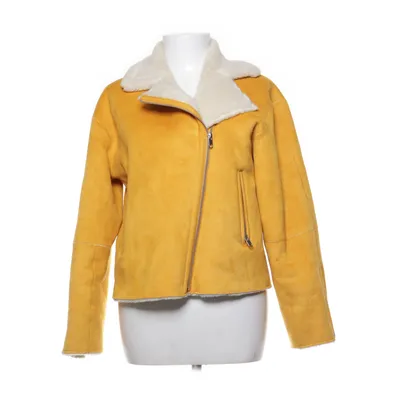Veste en peau de mouton retournée (Jaune, Beige) de Zara Basic Outerwear