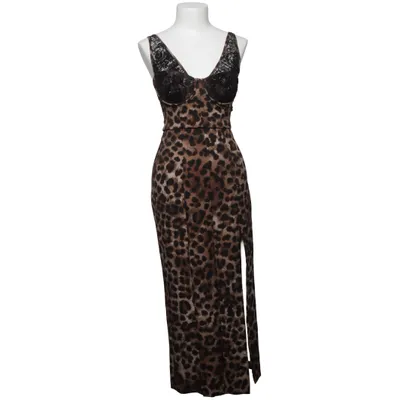 Maxi jurk (Bruin, Zwart) van Zara Elastaan, Polyester