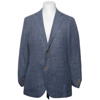 Blazer (Bleu) de E. Thomas Cachemire, Cupro, Polyester, Soie, Viscose, Laine