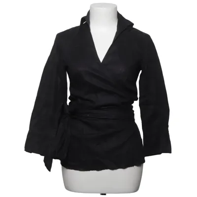 Wikkelblouse (Zwart) van Zara Woman Linnen